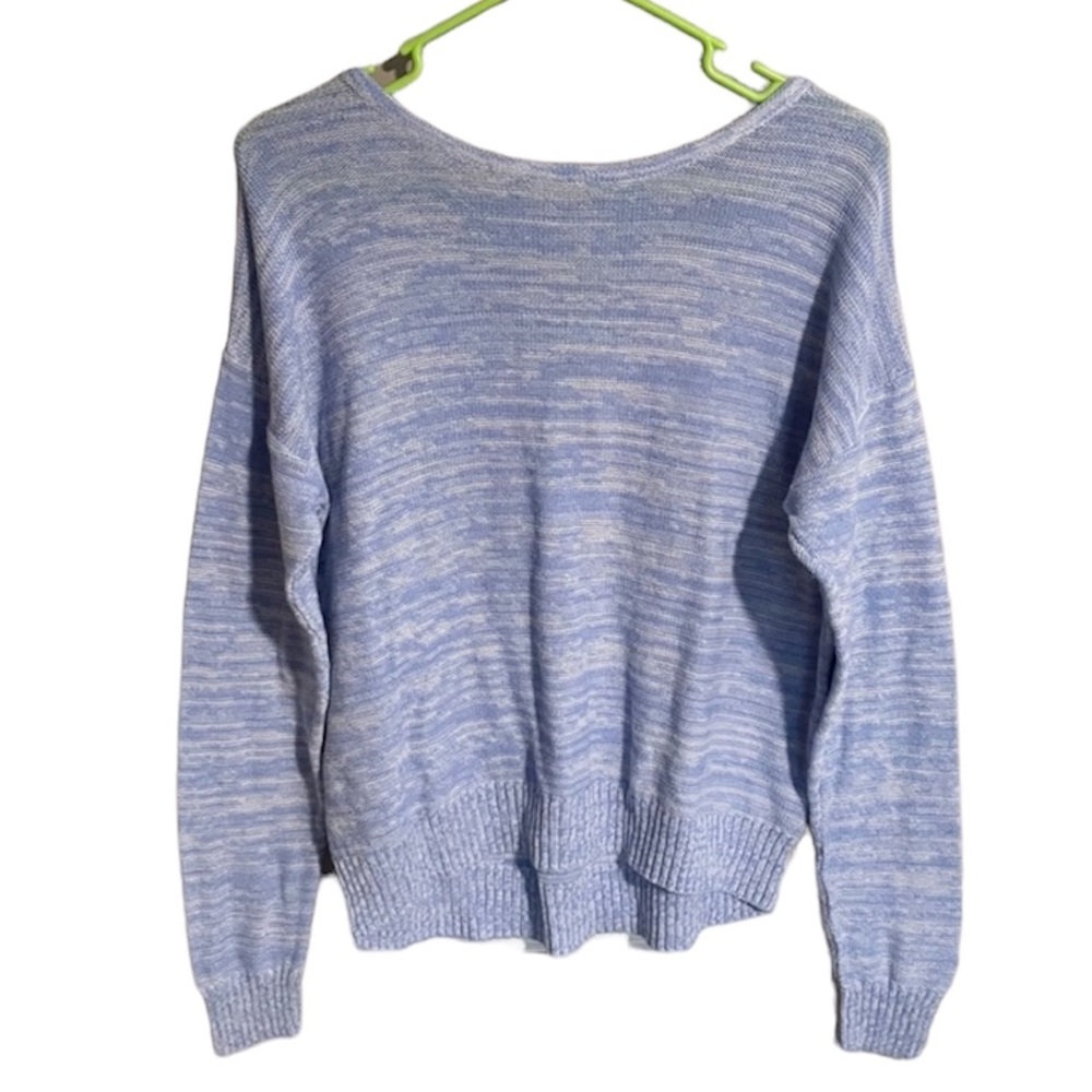 ⭐4 for $10⭐ Blue Knit Sweater.  Women’s XL Criss Cross V Back.